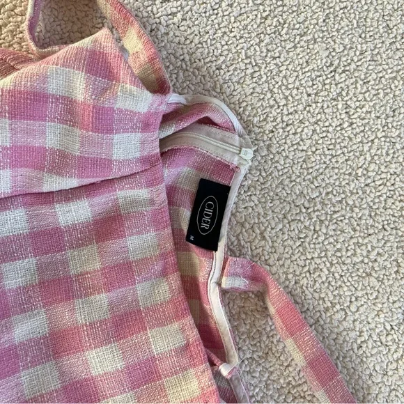 CIDER Elegant Pink and White Mini Dress coquette Femenine (reduced to small) - Picture 2 of 10